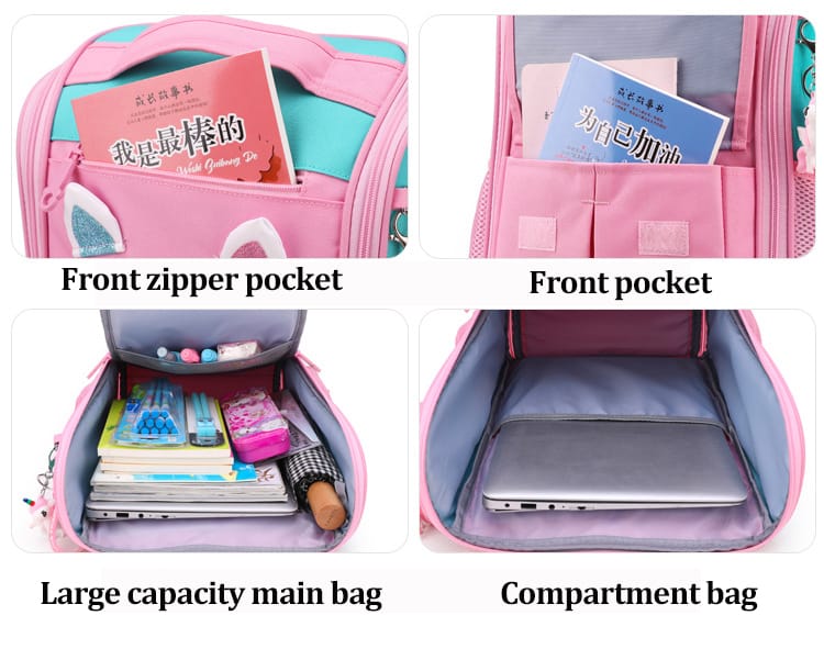 School Bag Student High Capacity Rolling Backpack