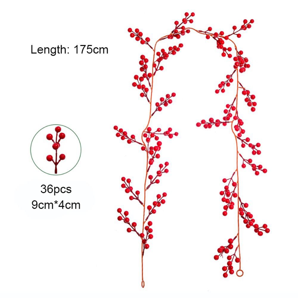 Artificial Red Berry Plants Christmas Garland

with no lights