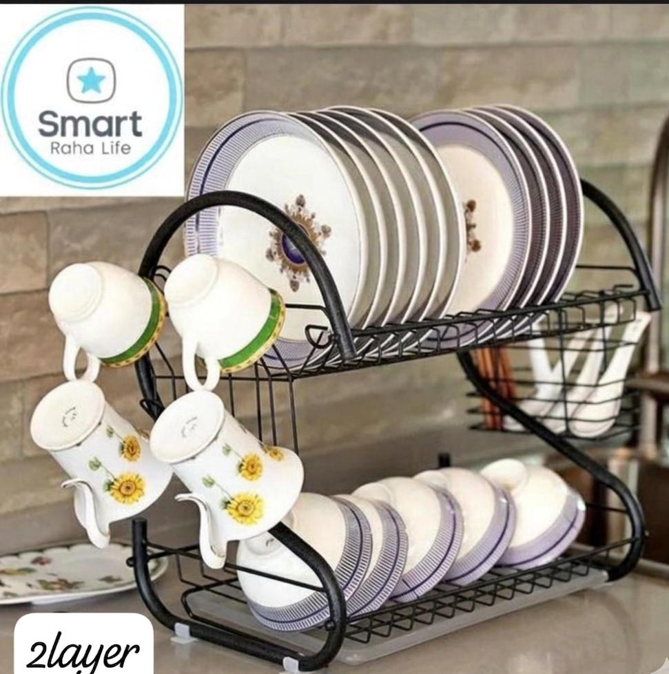 Smartraha Life 2-layer black stainless steel dish rack