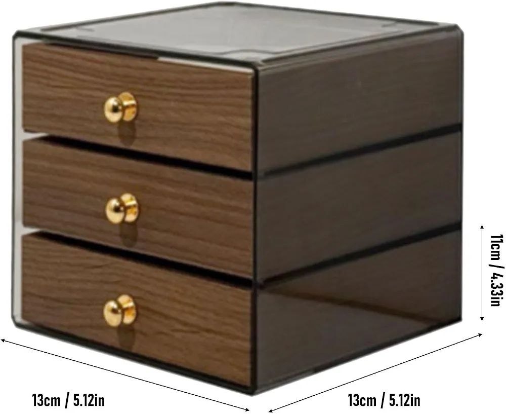 Elegant 3-Tier Wooden Jewellery Storage Box