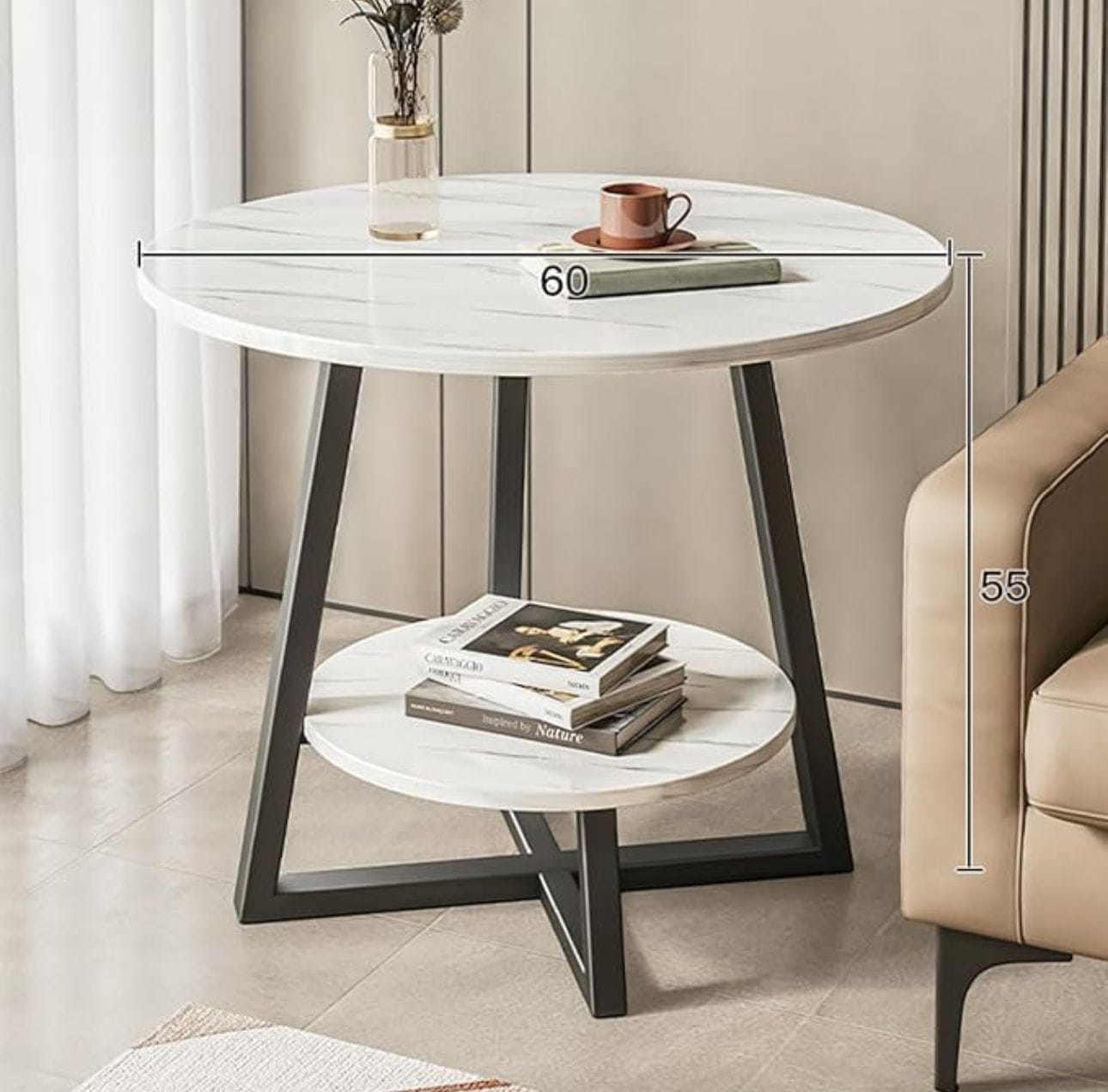 Double layer Shape Side Table