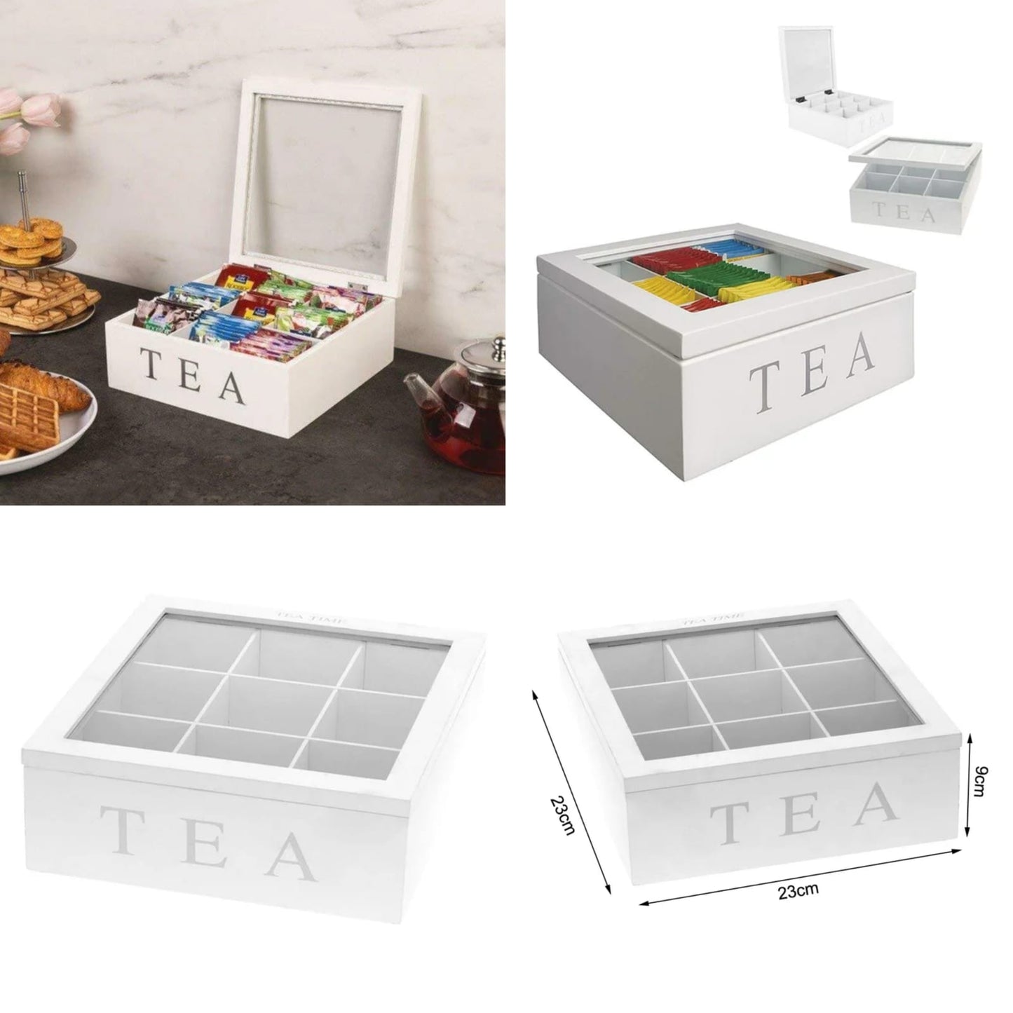 9 grid teabag organizer