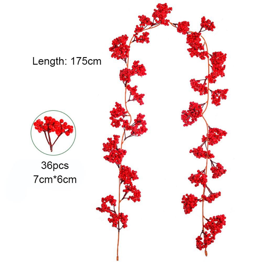 Artificial Red Berry Plants Christmas Garland

with no lights