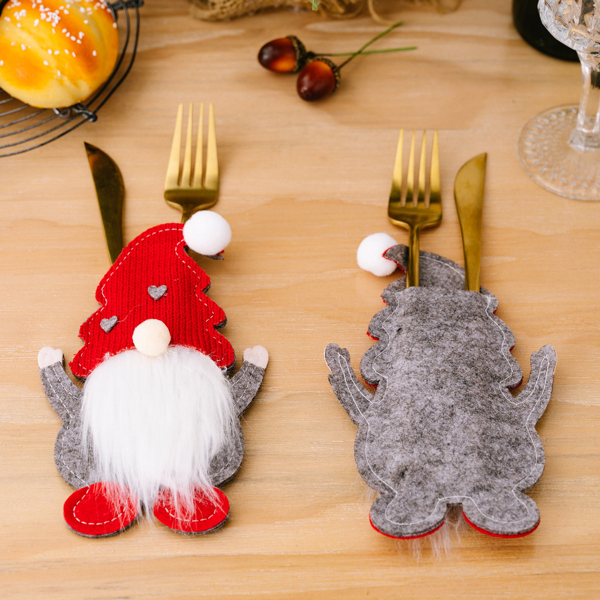 Christmas Gnome Cutlery Holders