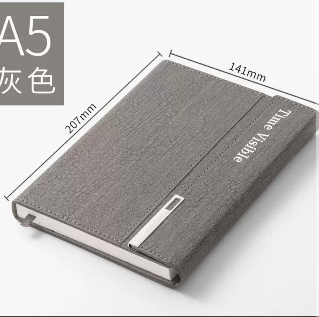 *Business Tri-Folding Minute Book Hard Shell Magnetic Notebook -B5
