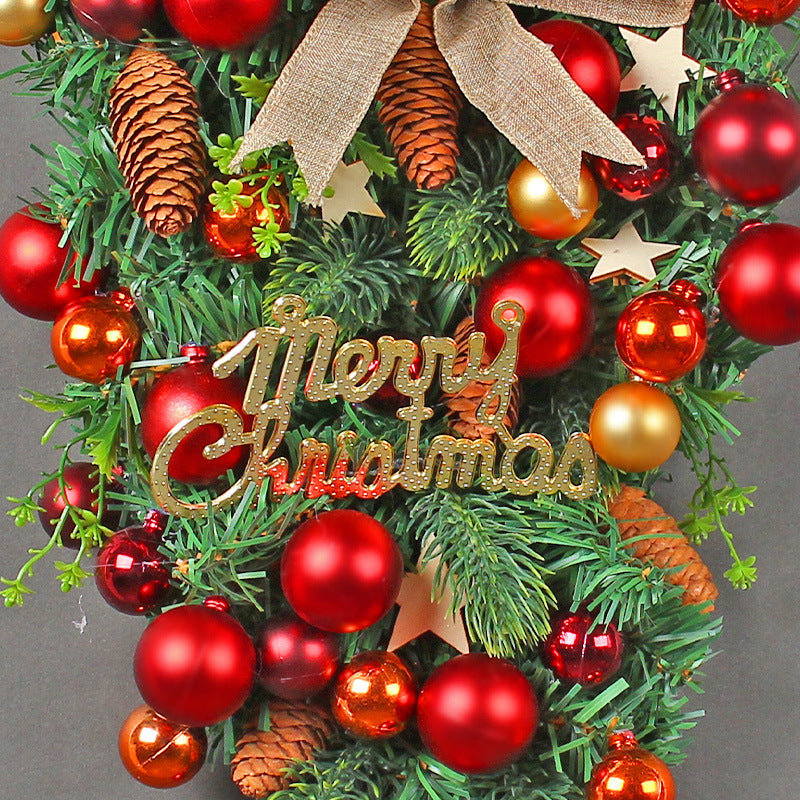 Christmas Red wreath front door hanging