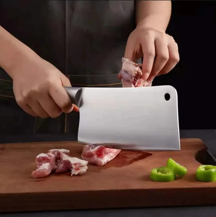 Cleaver Knife, Meat Cleaver, 6.5 inch Kitchen Butcher Knife Stainless meat/bone Steel Knives, High Carbon heavy Cleaver Durable Chef Slicing Chopping Knife Ultra Sharp Blade