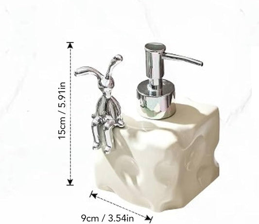 Rabbit Cheese ceramic  bottled Home Liquid Soap Dispenser