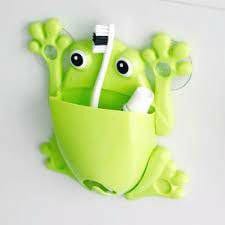 Cartoon frog toothbrush holder