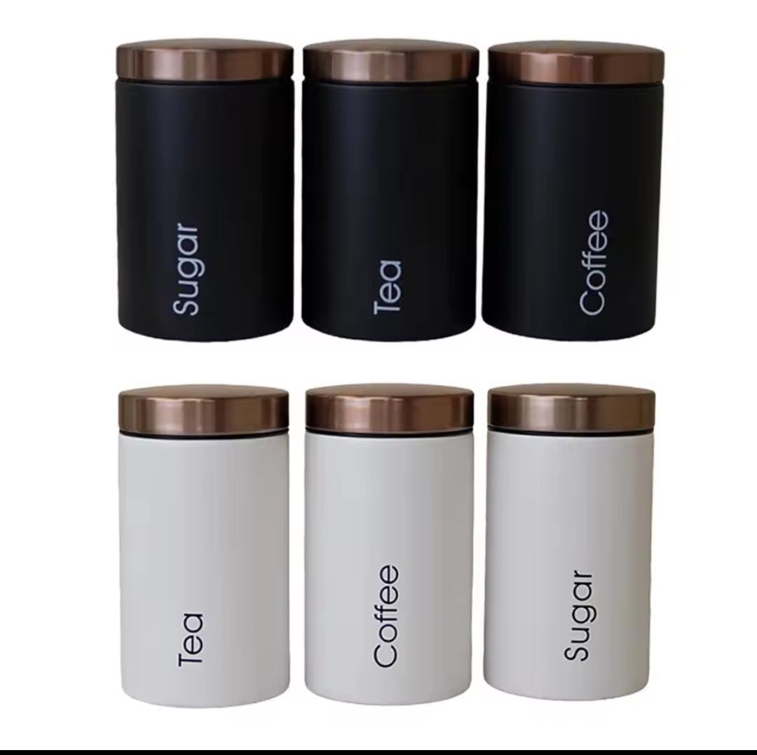 Sugar, Tea, Coffee canisters