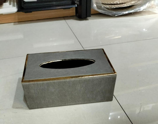 Light luxury Nordic creative leather gold tissue box