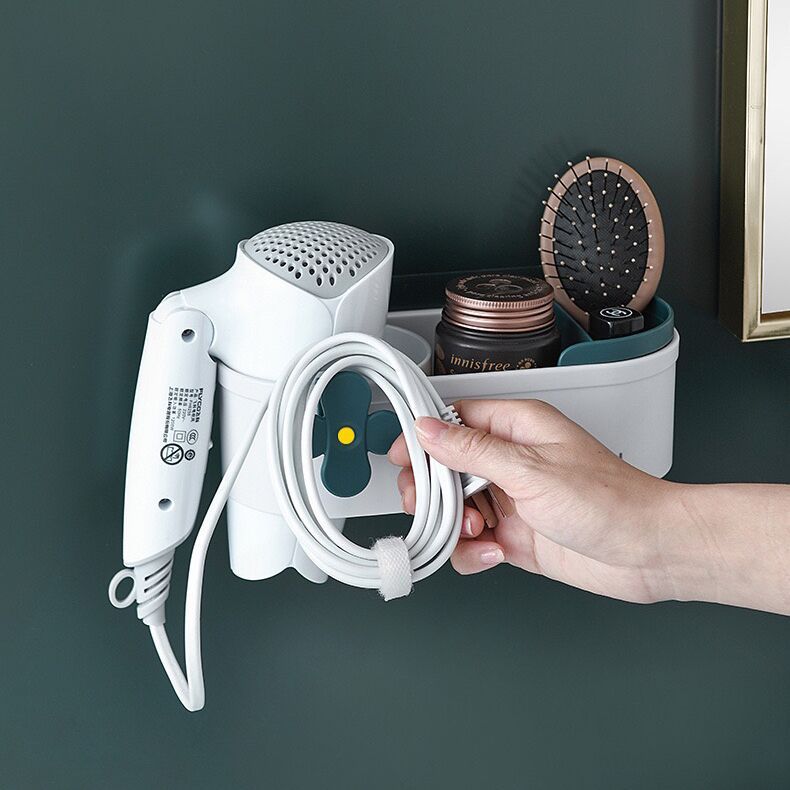 Universal Bathroom rack with blowdry slot