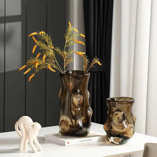 Flolenco luxury home decor glass vase