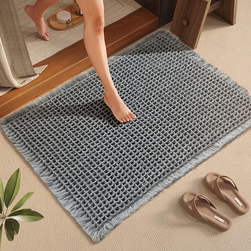 Minimalist Waffle Bathroom Door Mat