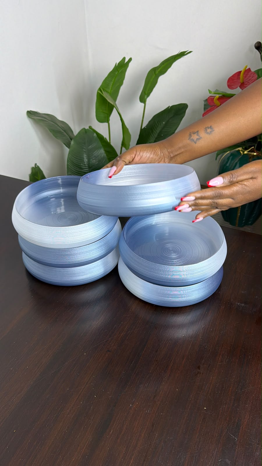 Smoky Ombre Glass Plate