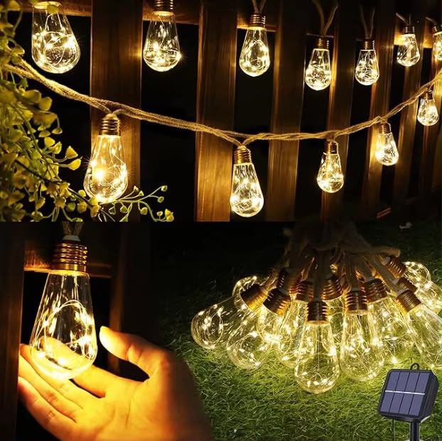 10M VINTAGE HEMP ROPE CHRISTMAS LIGHTS — USB + SOLAR | INDOOR & OUTDOOR Roll