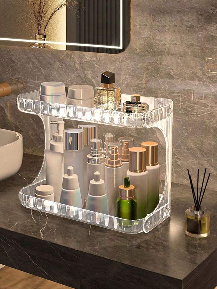 Acrylic  2 Layer multipurpose Cosmetic shelving