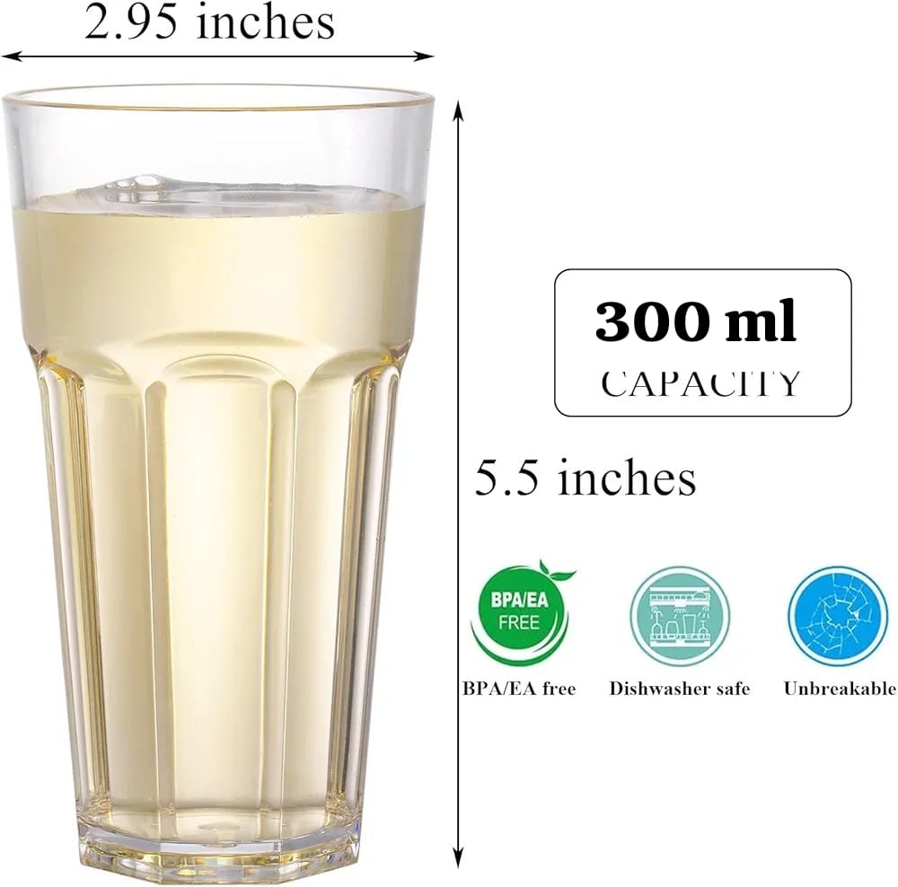 6pcs Unbreakable clear Tumbler Cups