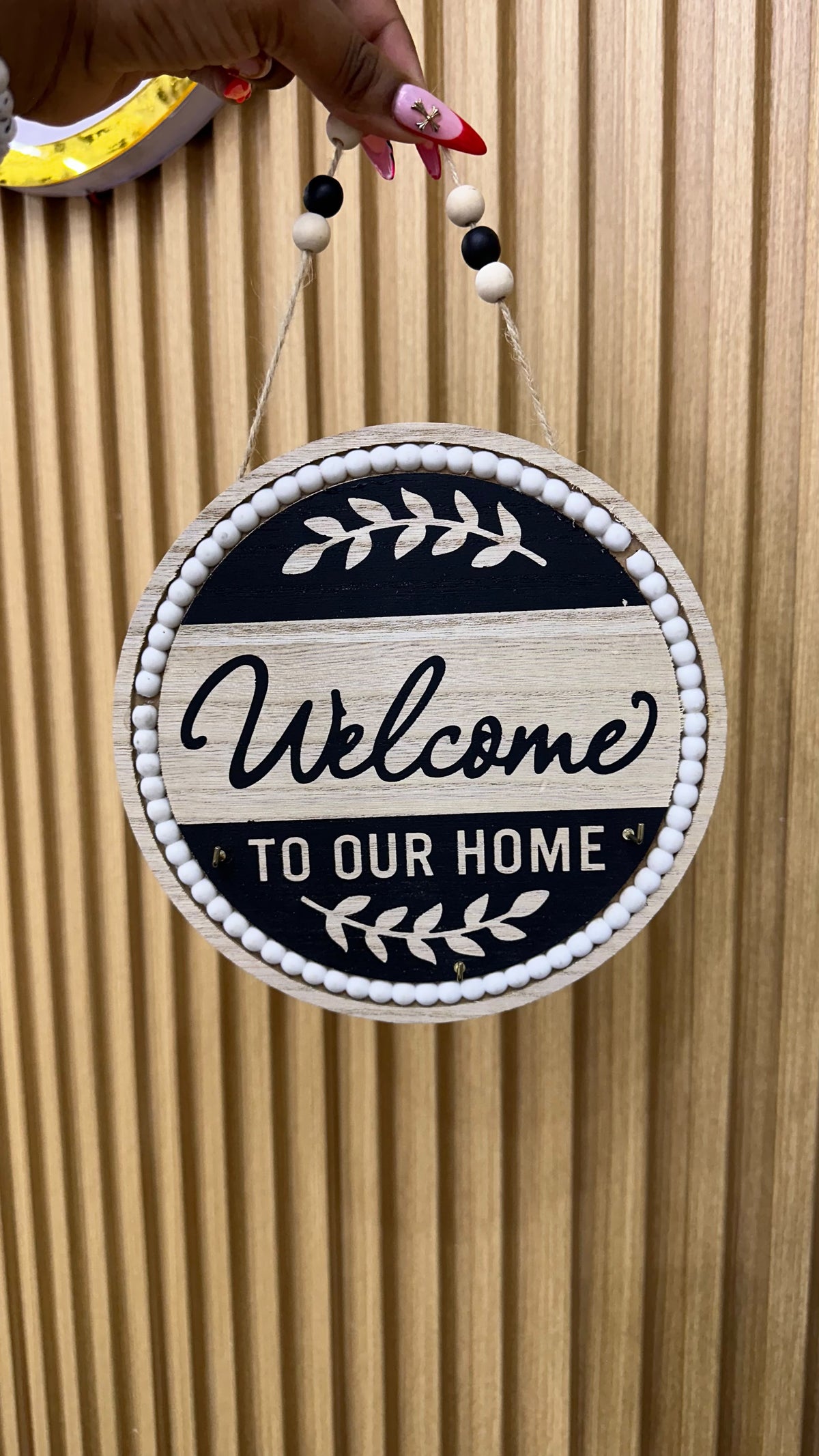 Wooden hanging decor