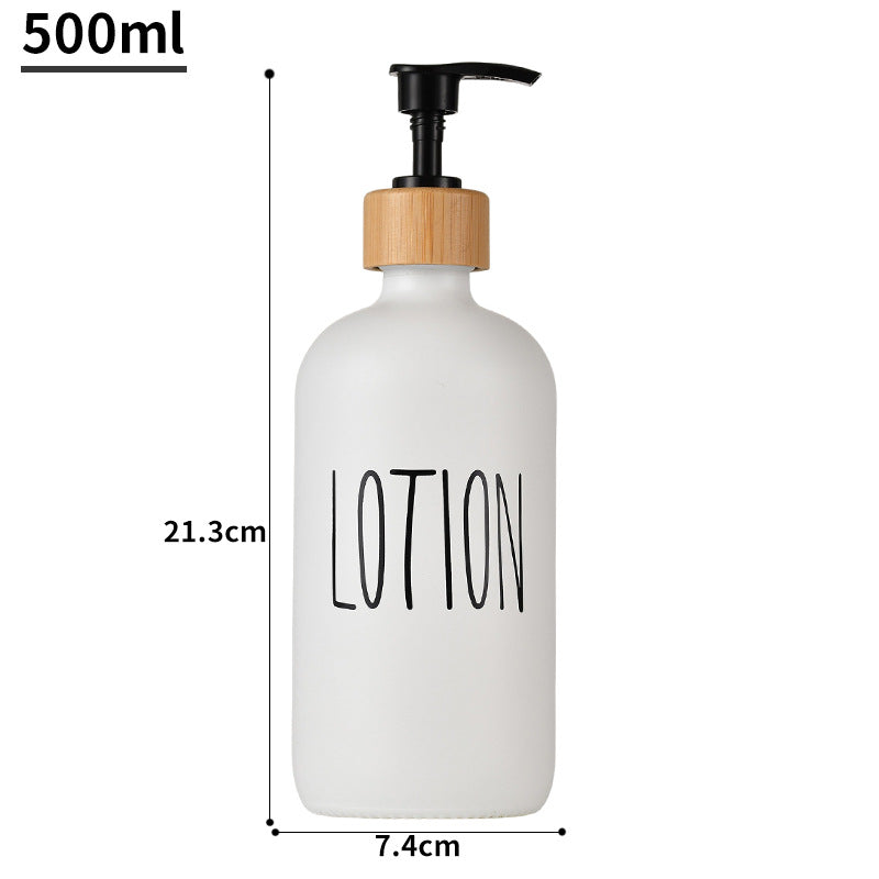 Dual Hand wash Soap and lotion dispenser with bamboo holder