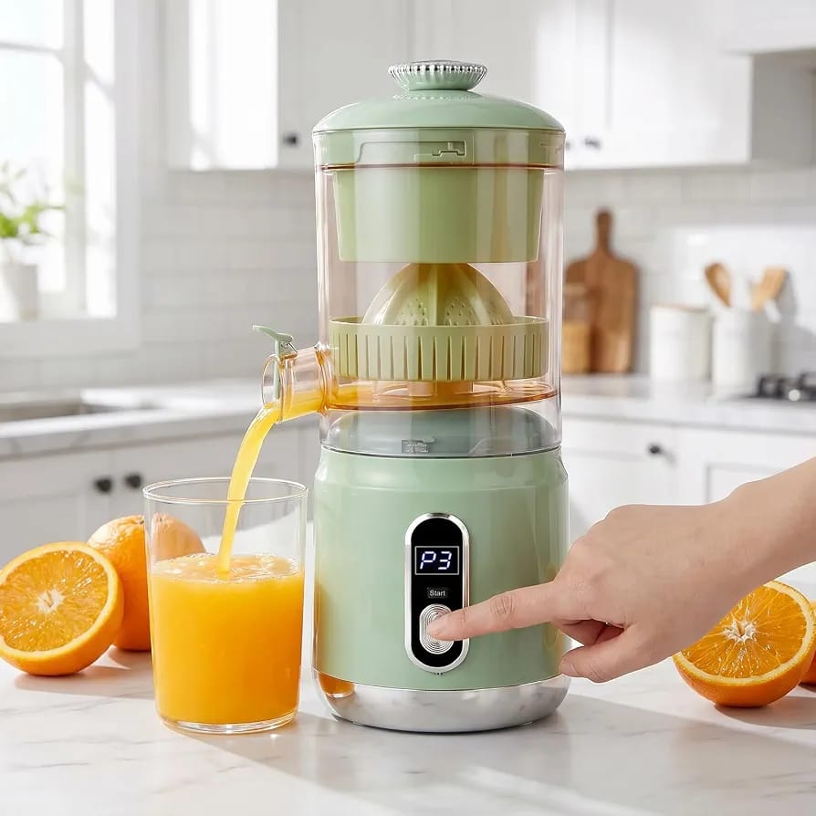Rechargeable wireless portable electric citrus juicer / press