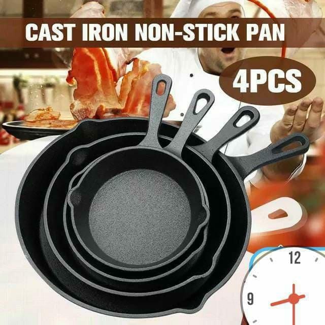 4pcs Cast Iron Skillet Set