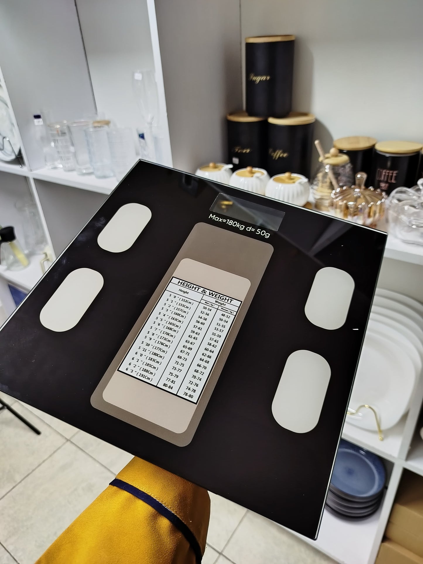 Bathroom weighing scale