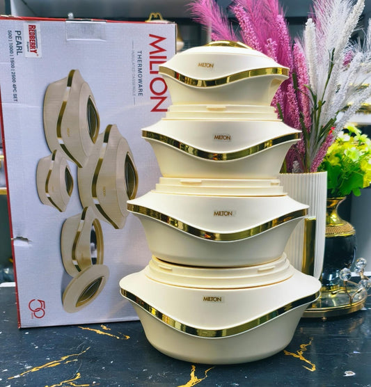 4pcs Pearl Milton Insulated Hotpot Set
