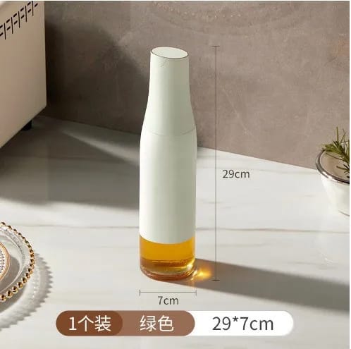 Glass Oil Bottle Automatic Opening And Closing Olive Oil Condiment Container Kitchen Gravity Soy Sauce Vinegar Dispenser Bottle