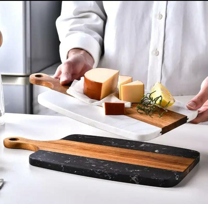 CUTTING MARBLE BOARD STONE + ACACIA or SERVING tray