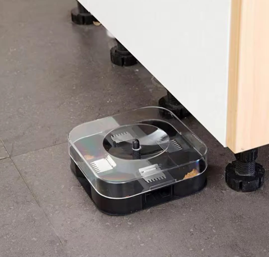 Chemical free cockroach trap, bait station.