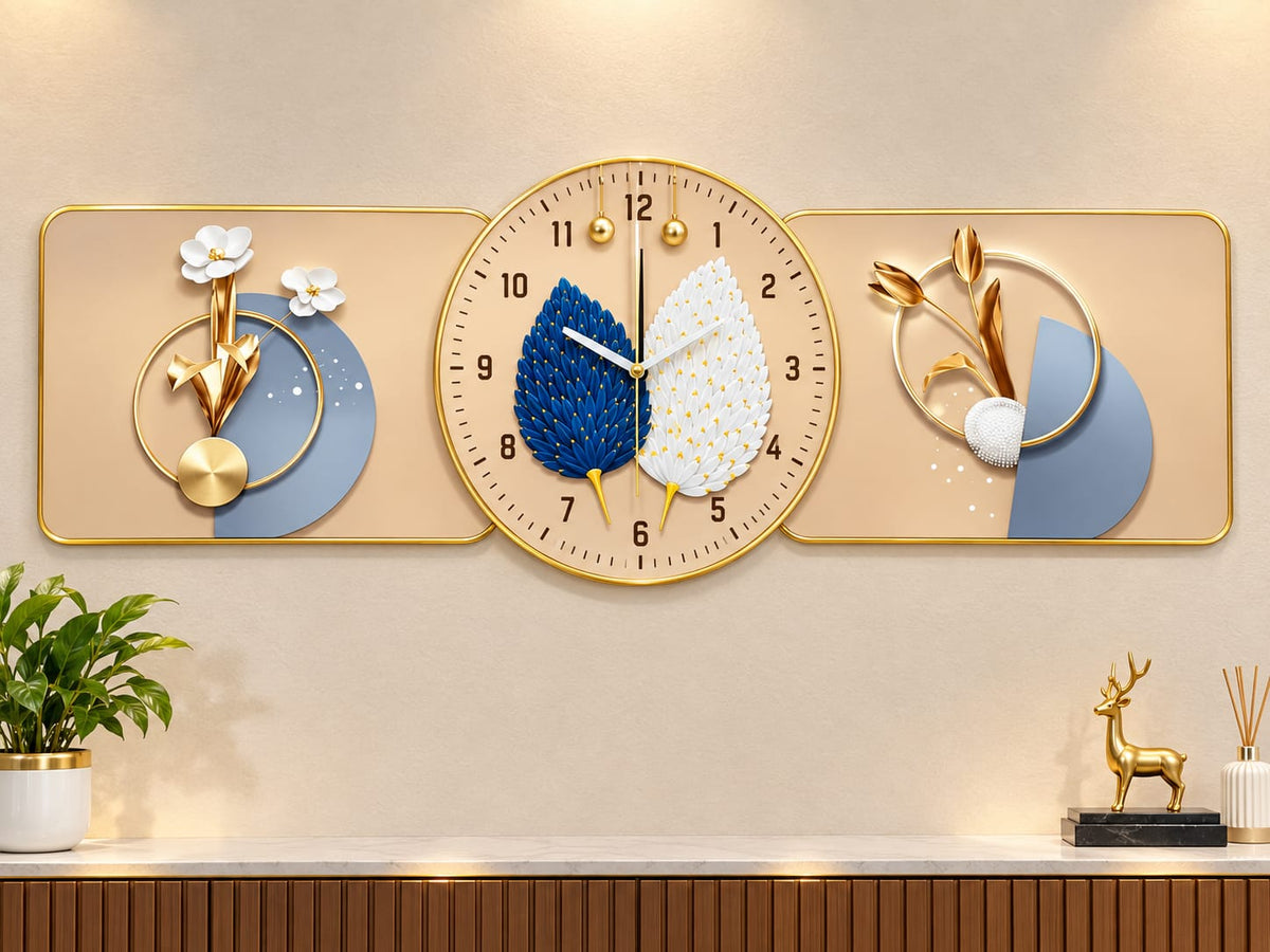 Modern 3-Piece Wall Clock