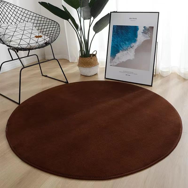 Round Mat ; Beautiful design, perfect for my living room, Bedside, Study room .The colors are vibrant and eye-catching, Great quality, durable . Size 120 cm
