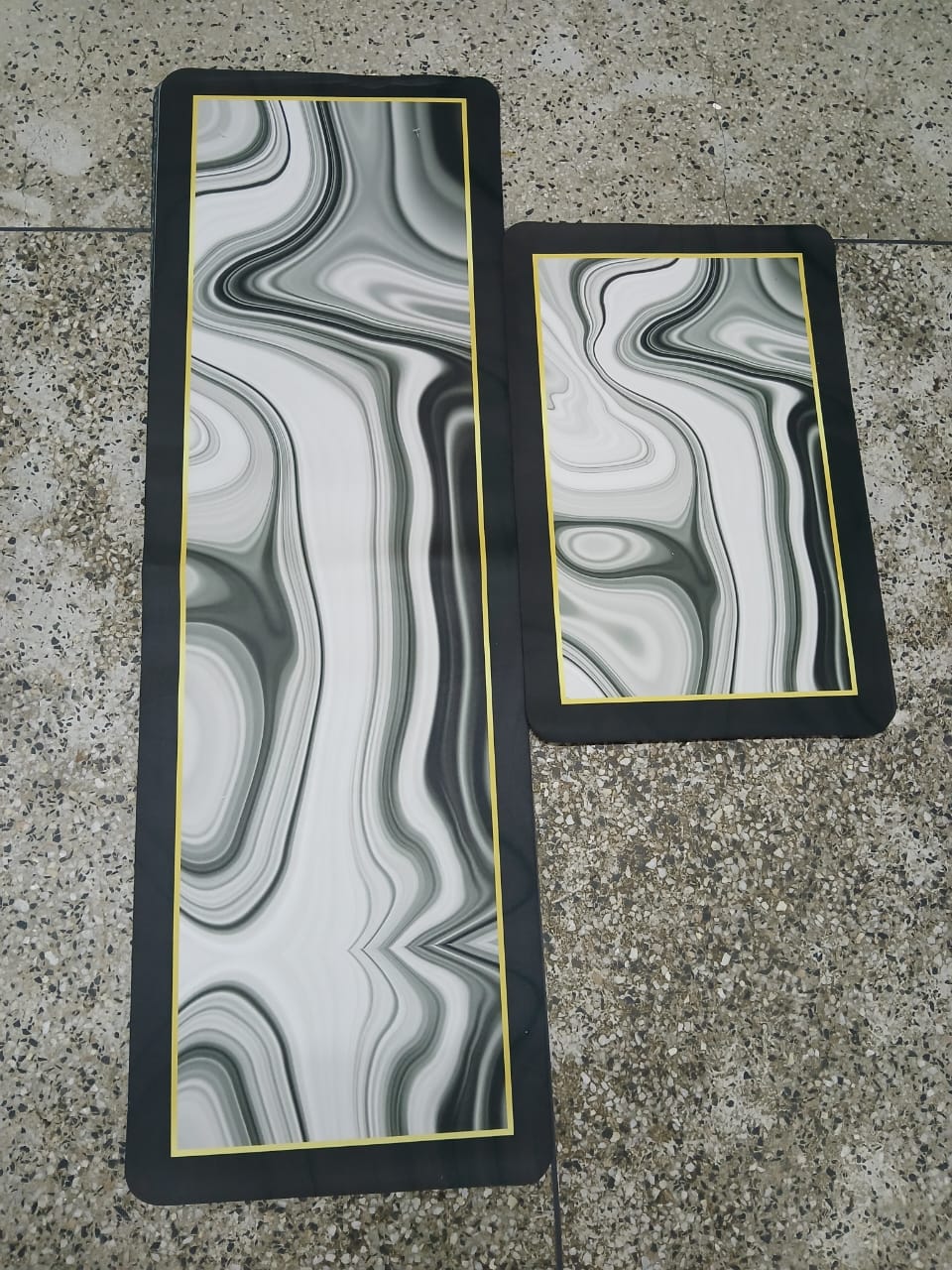 2pcs kitchen mats with rubber super non-slip underside