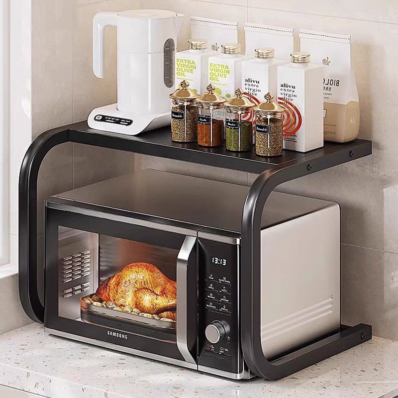 *1 Tier Metallic Microwave organizer shelf / Stand