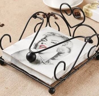 Love shape clip heavy steel serviette holder