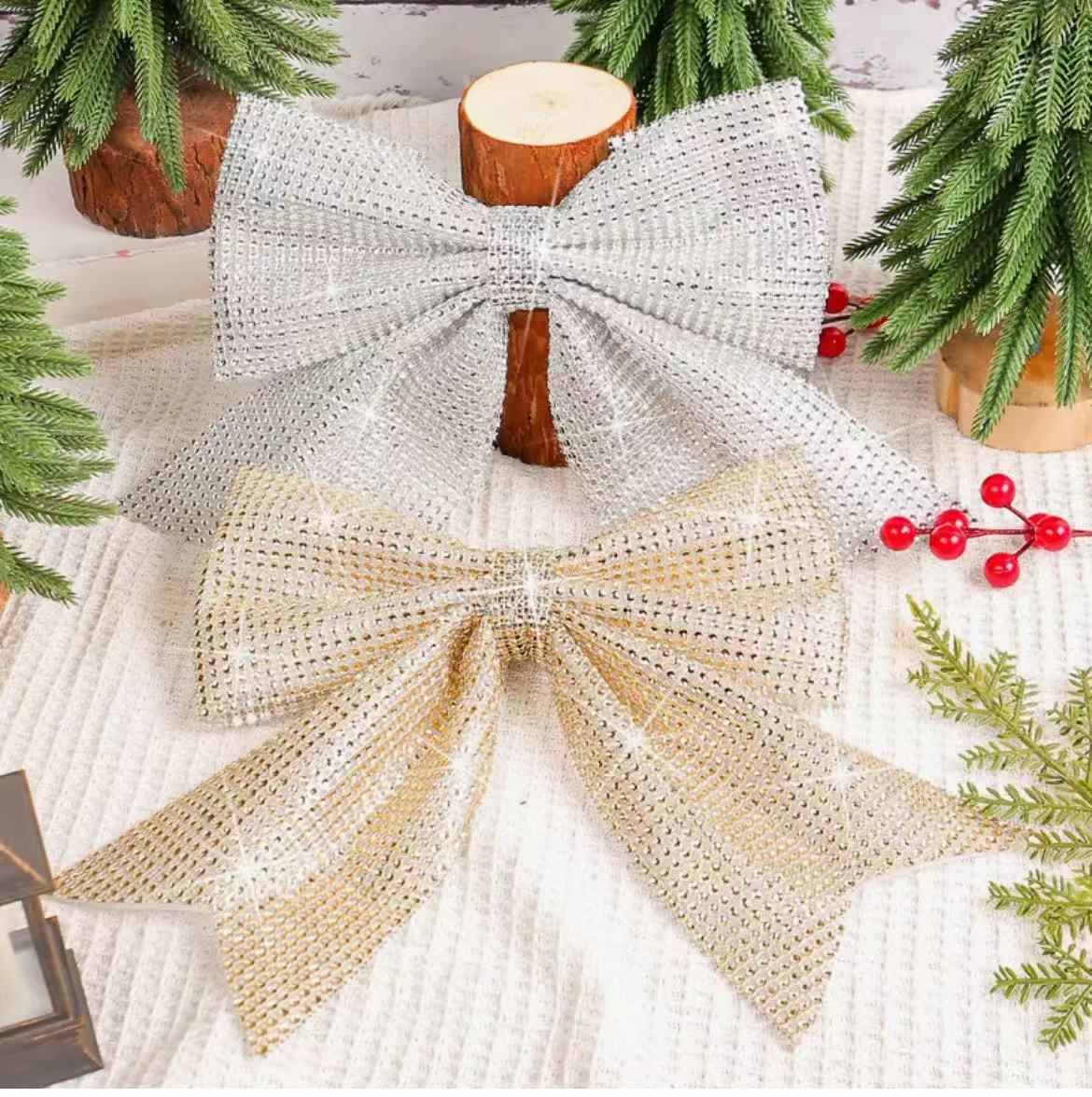 Christmas Diamond ribbon/ Bows