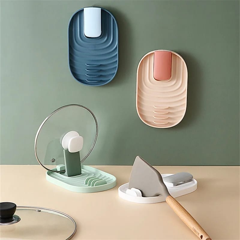 Nordic style pot lid holder, plastic kitchen spoon rest/holder