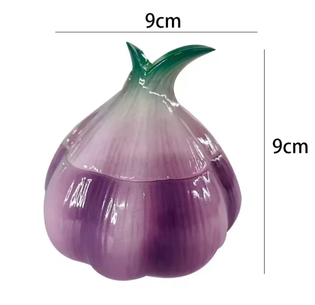 Purple garlic ceramic multifunction storage jar