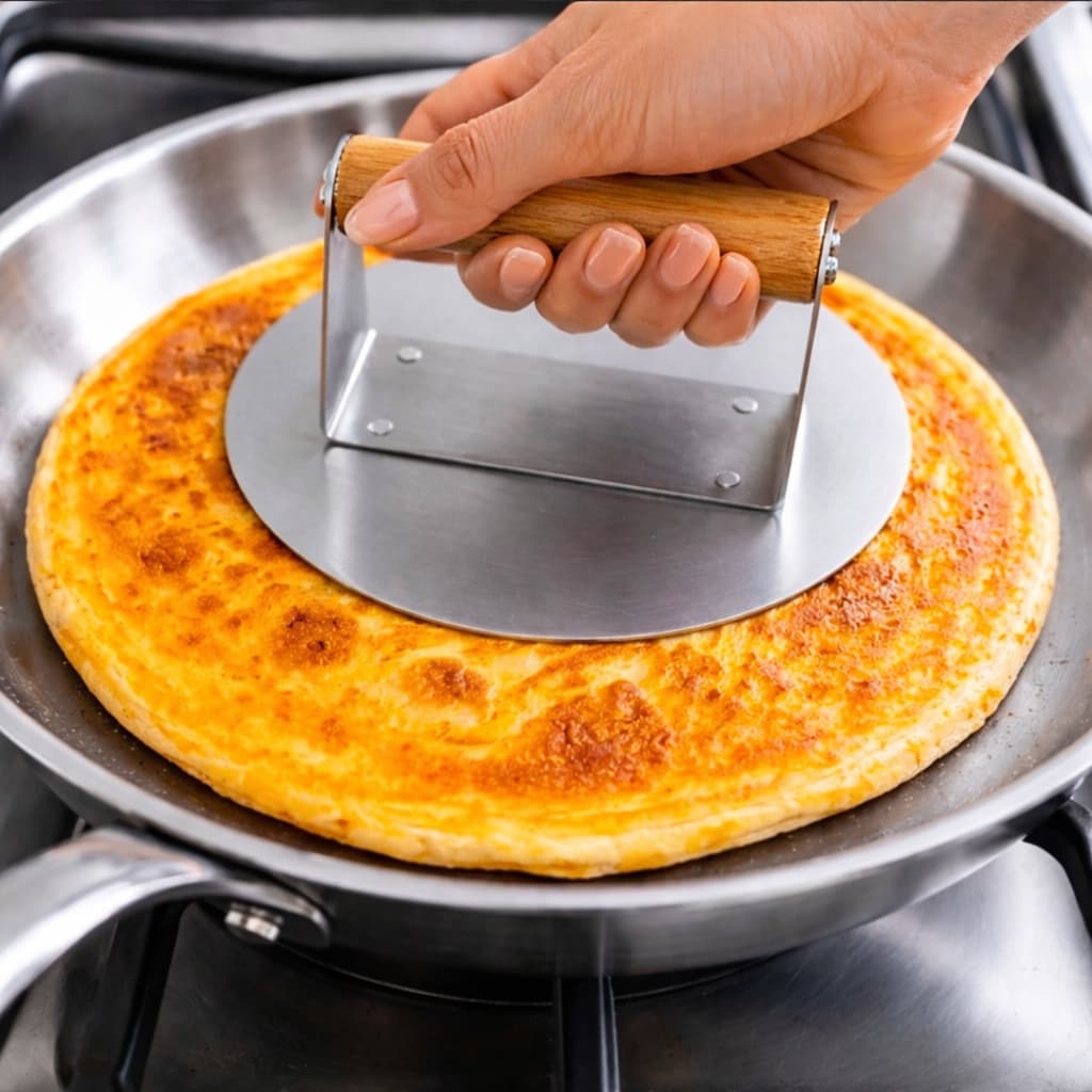 Heavy duty round stainless steel Chapati spinner\burger press