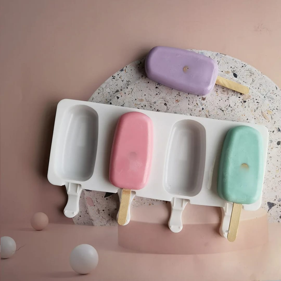 Food Safe Silicone Popsicle Mould with lid