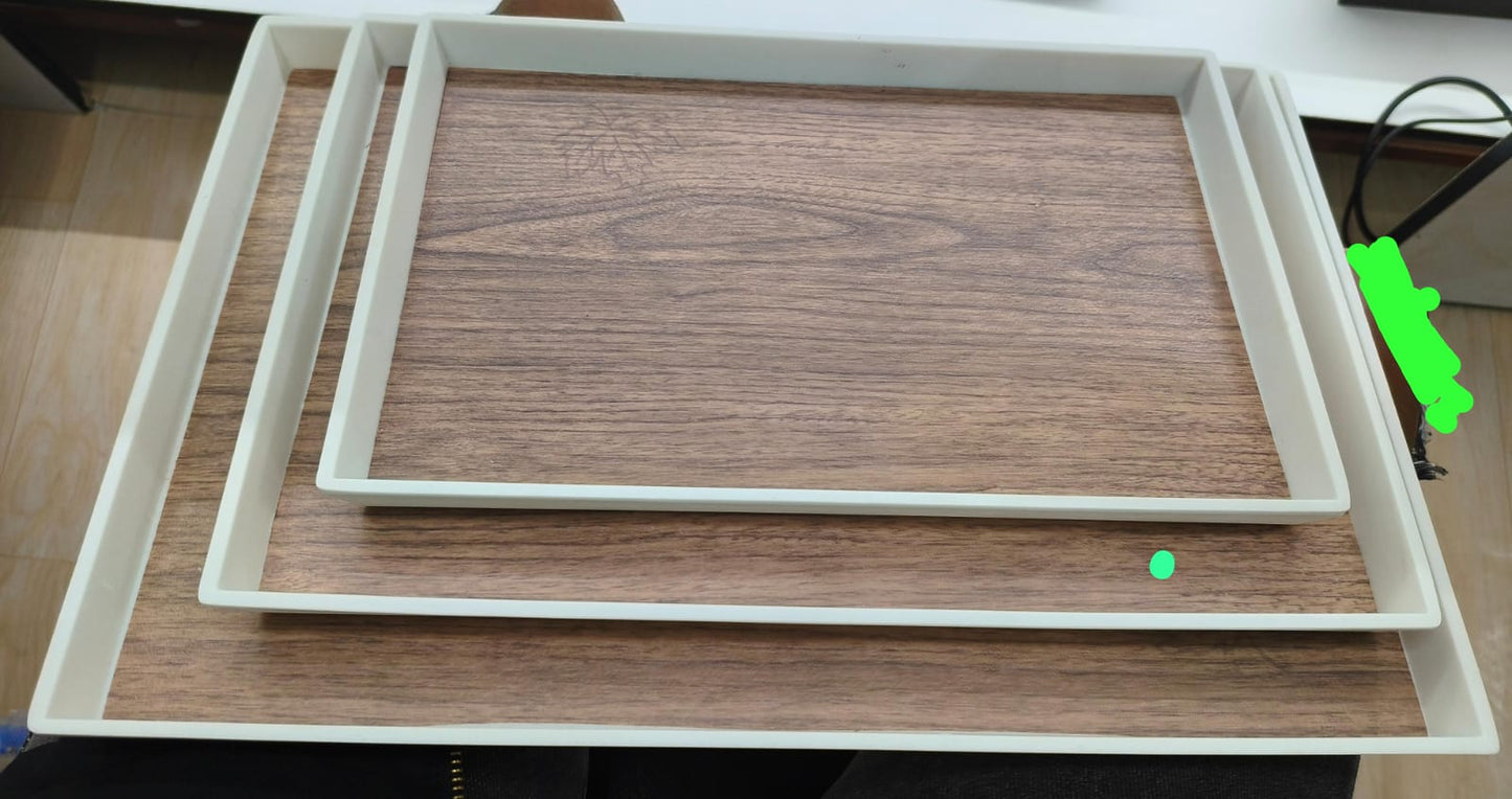 3PC Premium Wooden Serving Trays