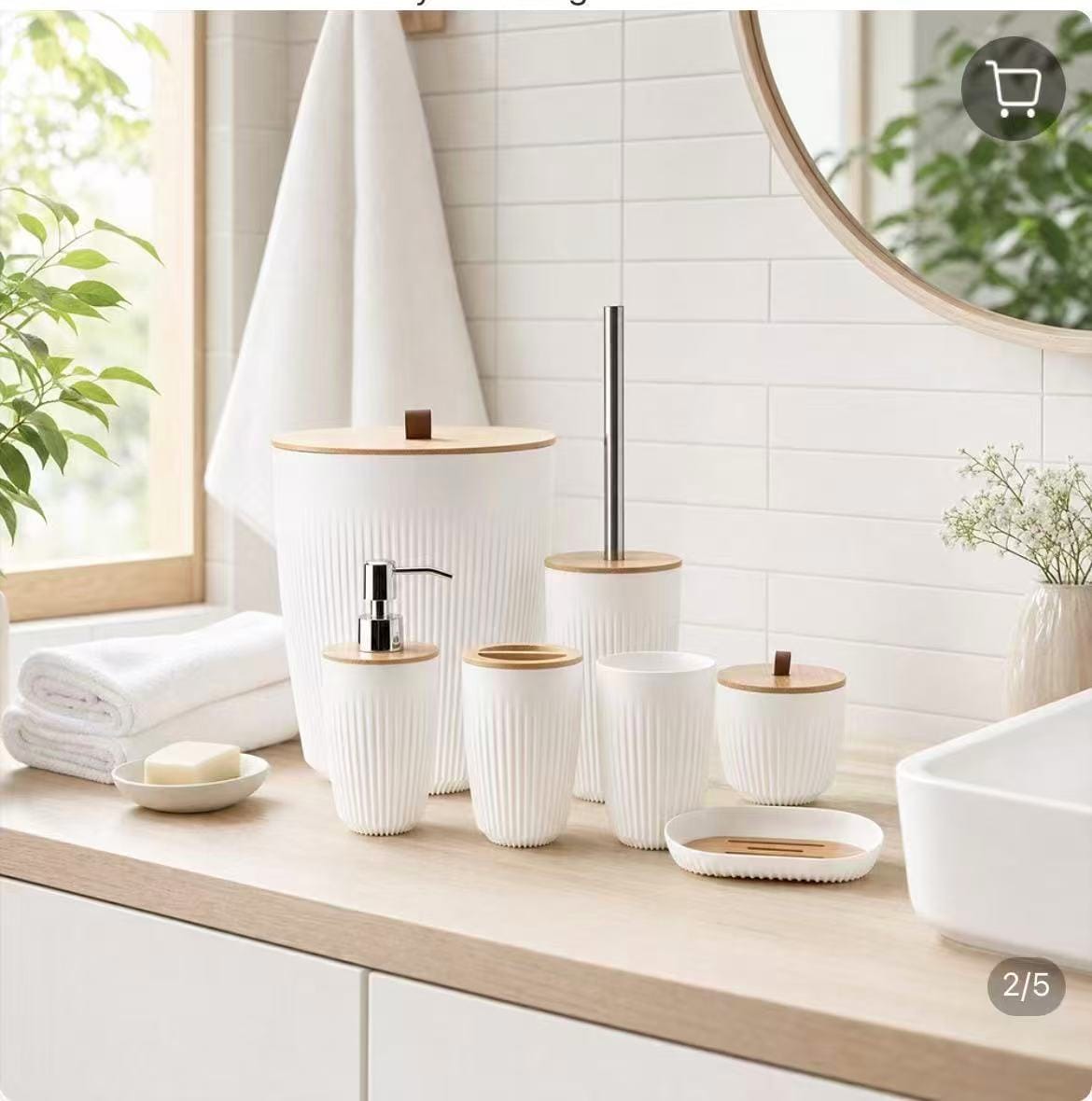 7 in 1 bathroom accessories set