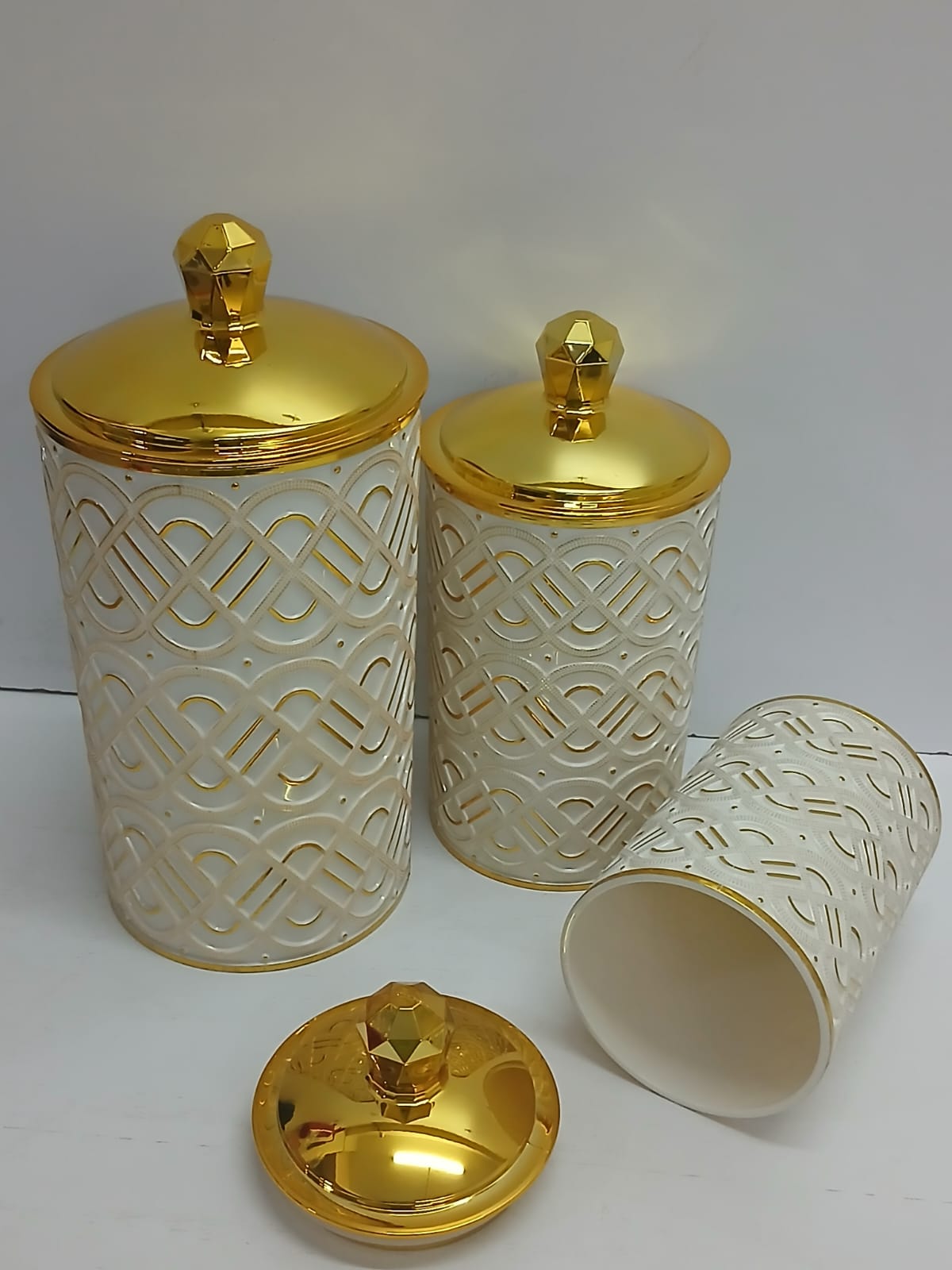 3 in 1 Transparent storage jars