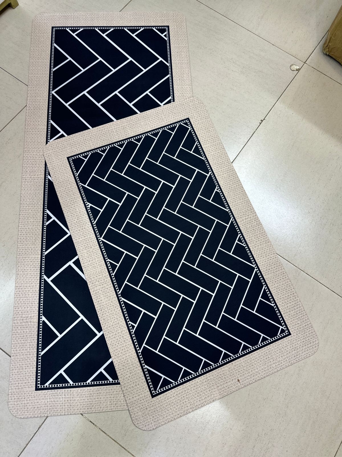 2 pc set rubber ( diatom) kitchen mats