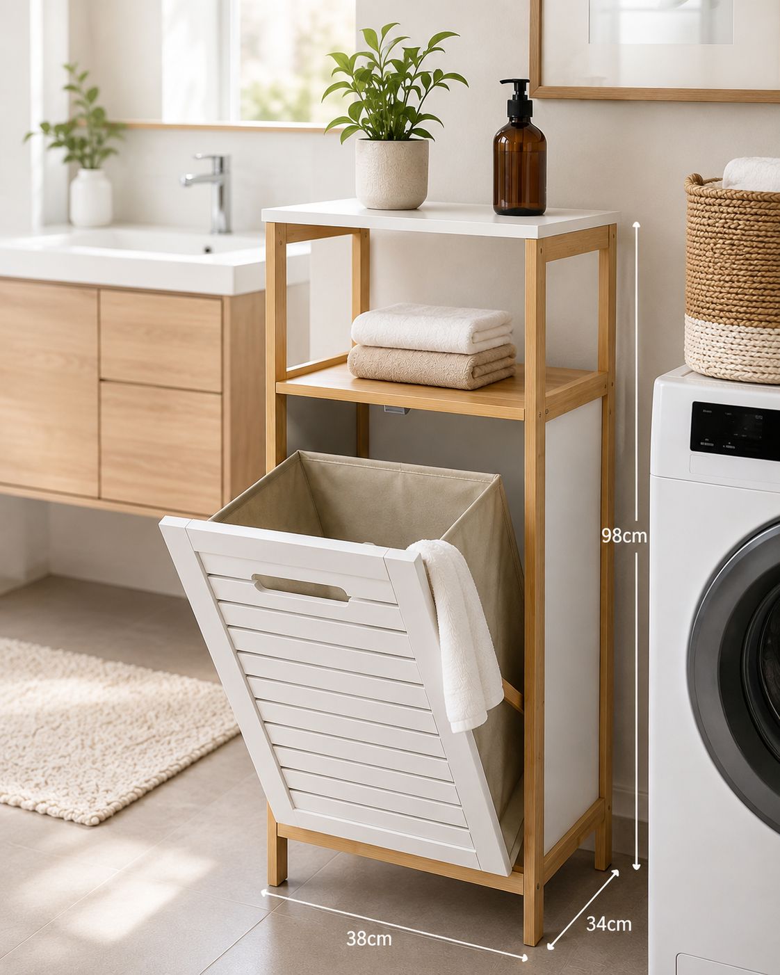MULTIFUNCTIONAL LAUNDRY & STORAGE CABINET