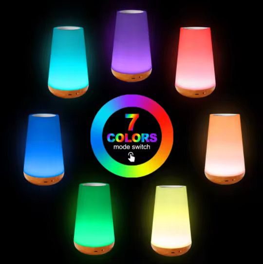USB Rechargeable LED Table Lamp With Remote Control Portable Touch