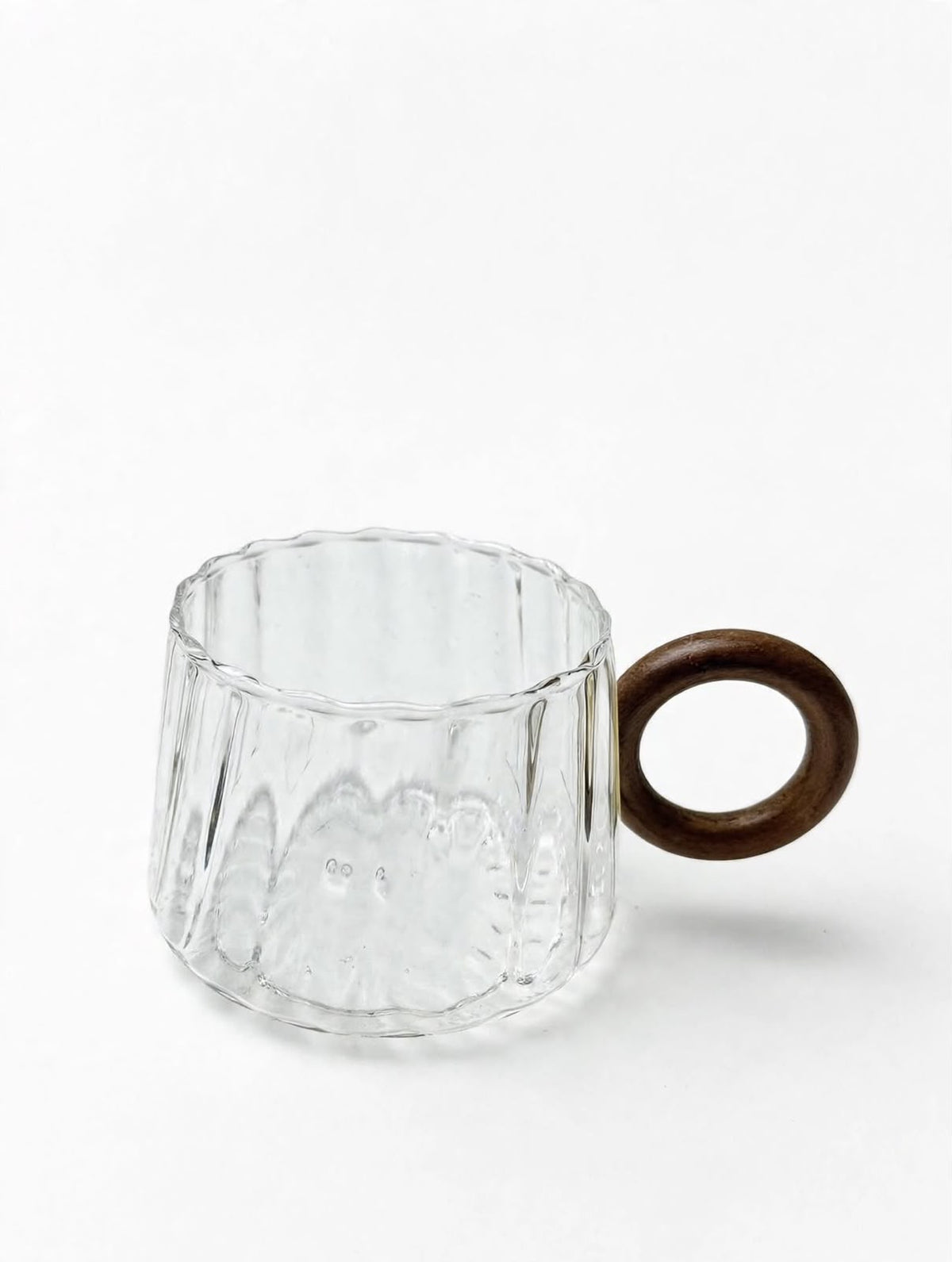 Ribbed latte borosilicate Glass Mug
6pc