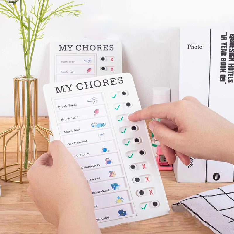 Plastic Kids' Chore Checklist Board
