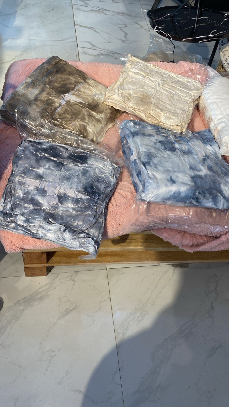Soft Bubble Winter Throw Blanket Tie Dye Minky Blanket 180*200cm (6*6)